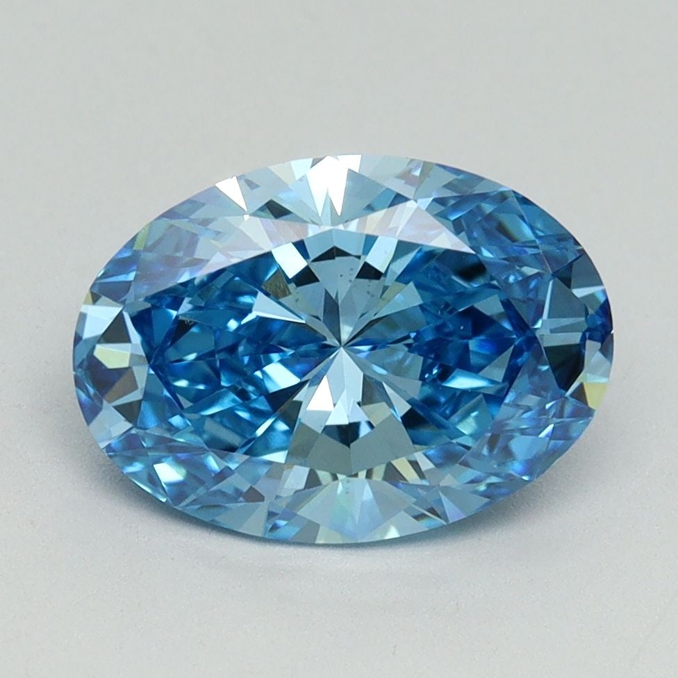 Loose Diamond - OVAL 2.2ct Fancy Vivid Blue VS1: Loose Diamond - OVAL 2.2ct Fancy Vivid Blue VS1 Source: This is a real non-mined Diamond that has been grown in a lab Shape: OVAL Carats: 2.2 Color: Fancy Vivid Blue Certification: IGI Video: