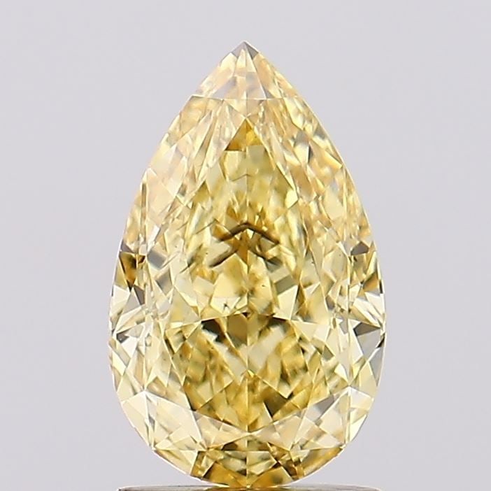 Loose Diamond - PEAR 1.52ct Fancy Intense Yellow SI1: Loose Diamond - PEAR 1.52ct Fancy Intense Yellow SI1 Source: This is a real non-mined Diamond that has been grown in a lab Shape: PEAR Carats: 1.52 Color: Fancy Intense Yellow Certification: IGI Video