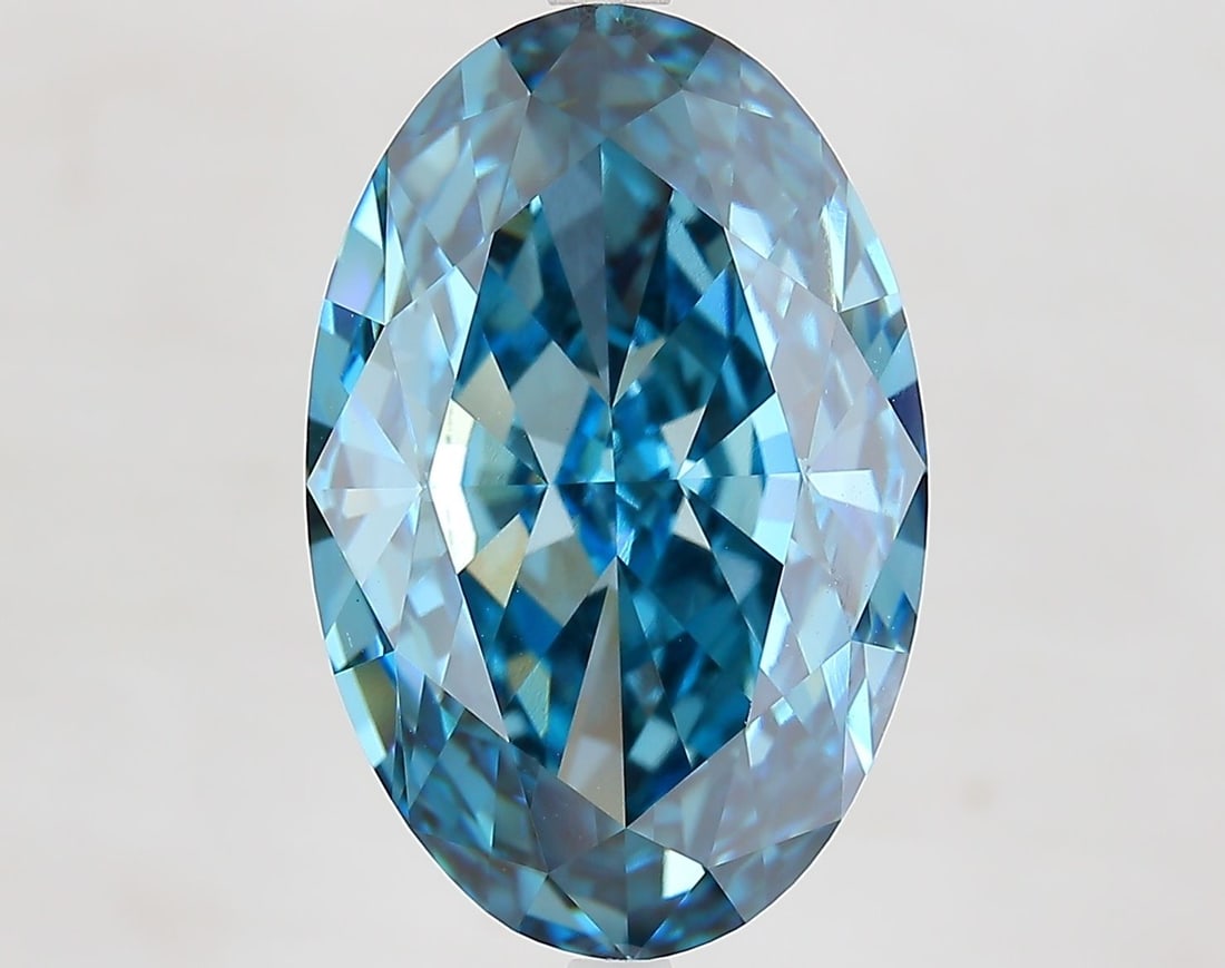 Loose Diamond - OVAL 10.73ct Fancy Vivid Blue VS1: Loose Diamond - OVAL 10.73ct Fancy Vivid Blue VS1 Source: This is a real non-mined Diamond that has been grown in a lab Shape: OVAL Carats: 10.73 Color: Fancy Vivid Blue Certification: IGI Video:
