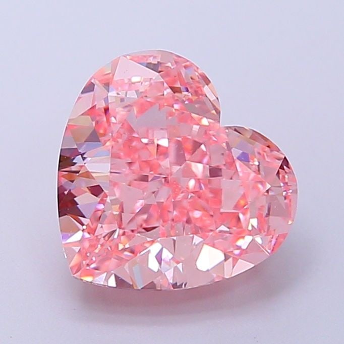 Loose Diamond - HEART 3.52ct Fancy Vivid Pink VVS2: Loose Diamond - HEART 3.52ct Fancy Vivid Pink VVS2 Source: This is a real non-mined Diamond that has been grown in a lab Shape: HEART Carats: 3.52 Color: Fancy Vivid Pink Certification: IGI Video: