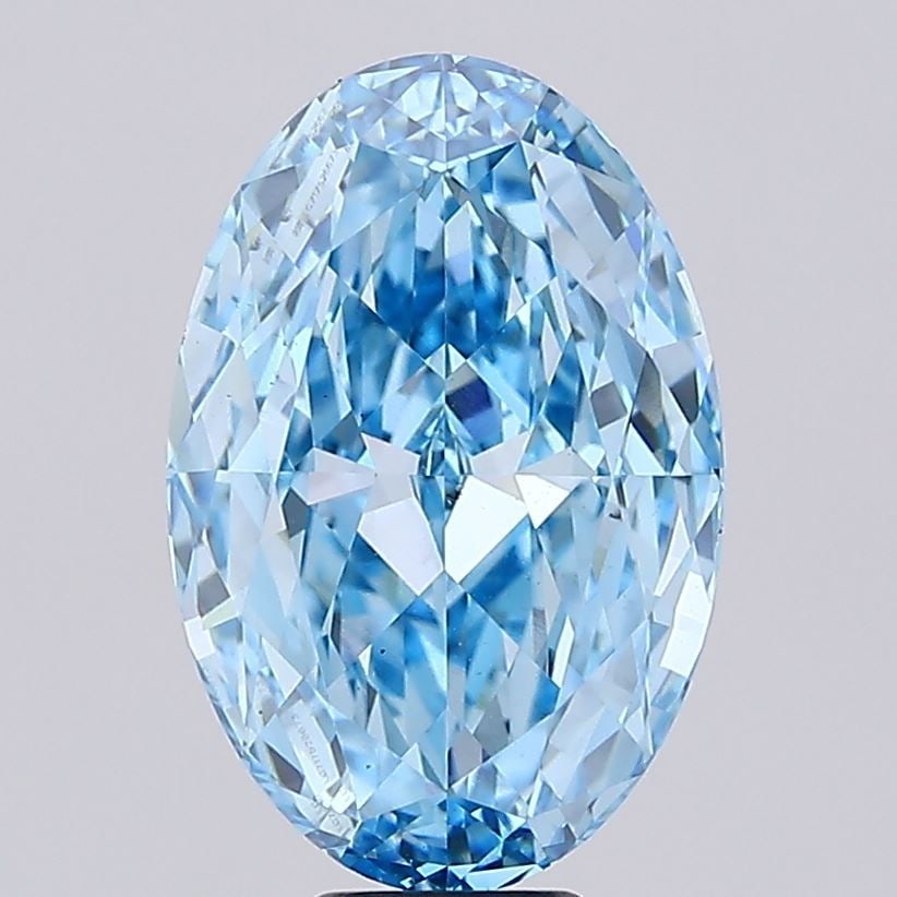 Loose Diamond - OVAL 13.1ct Fancy Vivid Blue VS1: Loose Diamond - OVAL 13.1ct Fancy Vivid Blue VS1 Source: This is a real non-mined Diamond that has been grown in a lab Shape: OVAL Carats: 13.1 Color: Fancy Vivid Blue Certification: IGI Video: