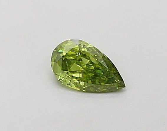 Loose Diamond - PEAR 0.18ct Fancy Vivid Green VS1: Loose Diamond - PEAR 0.18ct Fancy Vivid Green VS1 Source: This is a real non-mined Diamond that has been grown in a lab Shape: PEAR Carats: 0.18 Color: Fancy Vivid Green Certification: IGI Video: