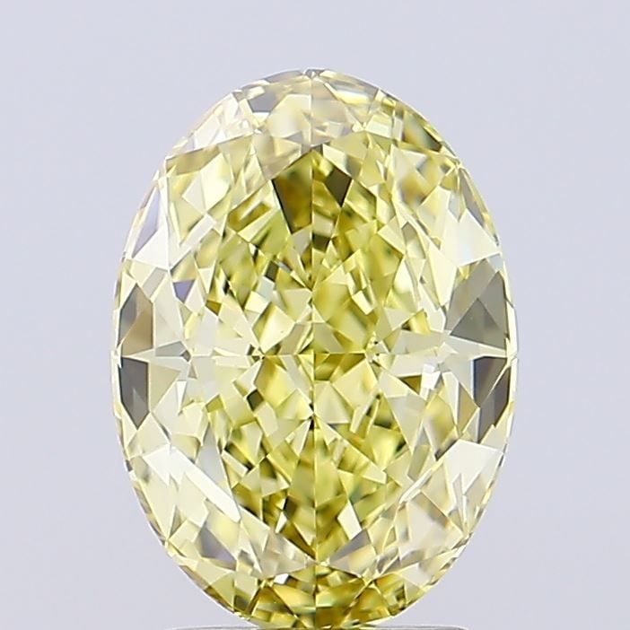 Loose Diamond - OVAL 2.43ct Fancy Yellow VVS2: Loose Diamond - OVAL 2.43ct Fancy Yellow VVS2 Source: This is a real non-mined Diamond that has been grown in a lab Shape: OVAL Carats: 2.43 Color: Fancy Yellow Certification: IGI Video: