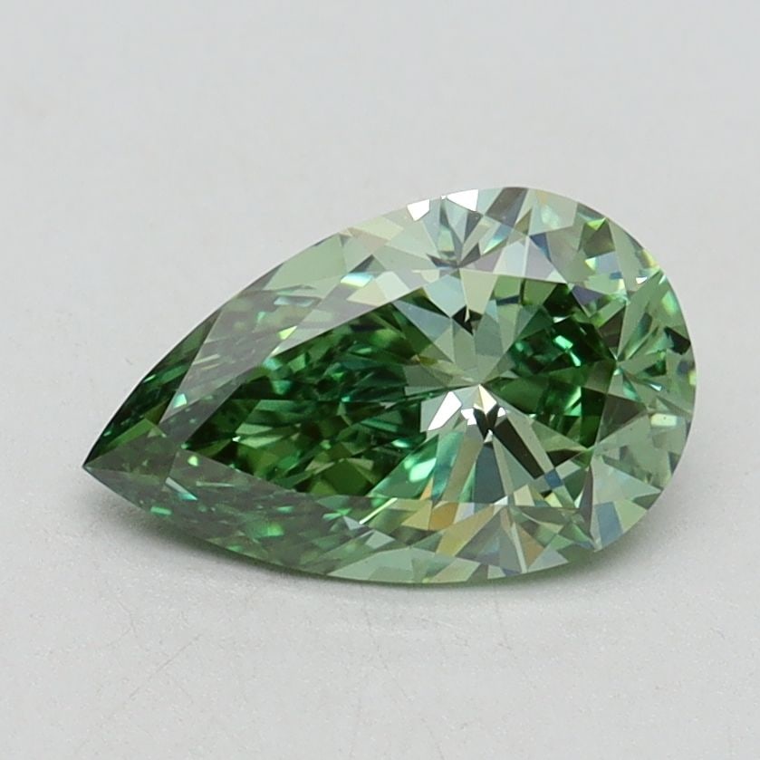 Loose Diamond - PEAR 1.11ct Fancy Vivid Green VVS2: Loose Diamond - PEAR 1.11ct Fancy Vivid Green VVS2 Source: This is a real non-mined Diamond that has been grown in a lab Shape: PEAR Carats: 1.11 Color: Fancy Vivid Green Certification: IGI Video: