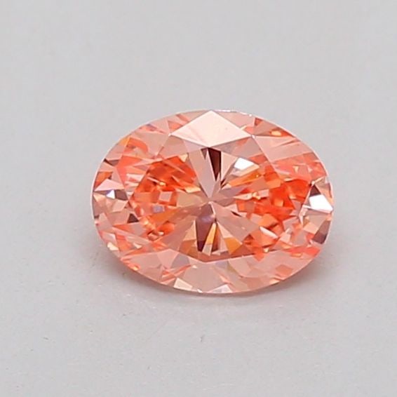 Loose Diamond - OVAL 0.24ct Fancy Vivid Orangey Pink VS1: Loose Diamond - OVAL 0.24ct Fancy Vivid Orangey Pink VS1 Source: This is a real non-mined Diamond that has been grown in a lab Shape: OVAL Carats: 0.24 Color: Fancy Vivid Orangey Pink Certification: I
