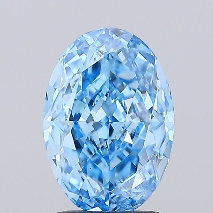 Loose Diamond - OVAL 2.01ct Fancy Vivid Blue SI2: Loose Diamond - OVAL 2.01ct Fancy Vivid Blue SI2 Source: This is a real non-mined Diamond that has been grown in a lab Shape: OVAL Carats: 2.01 Color: Fancy Vivid Blue Certification: IGI Video: