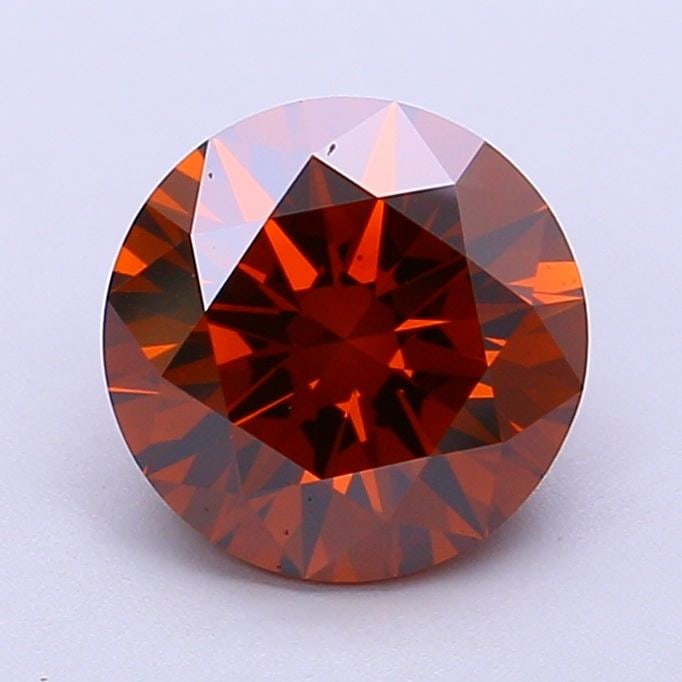 Ideal Loose Diamond - ROUND 2.19ct Fancy Vivid Brownish Orange VS1: Ideal Loose Diamond - ROUND 2.19ct Fancy Vivid Brownish Orange VS1 Source: This is a real non-mined Diamond that has been grown in a lab Shape: ROUND Carats: 2.19 Color: Fancy Vivid Brownish Orange Ce