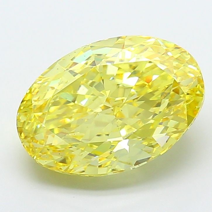 Loose Diamond - OVAL 7.11ct Fancy Vivid Yellow VS2: Loose Diamond - OVAL 7.11ct Fancy Vivid Yellow VS2 Source: This is a real non-mined Diamond that has been grown in a lab Shape: OVAL Carats: 7.11 Color: Fancy Vivid Yellow Certification: IGI Video: