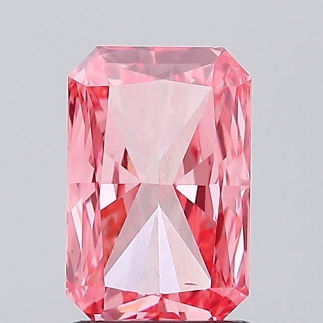 Loose Diamond - RADIANT 1.52ct Fancy Vivid Pink VS1: Loose Diamond - RADIANT 1.52ct Fancy Vivid Pink VS1 Source: This is a real non-mined Diamond that has been grown in a lab Shape: RADIANT Carats: 1.52 Color: Fancy Vivid Pink Certification: IGI Video: