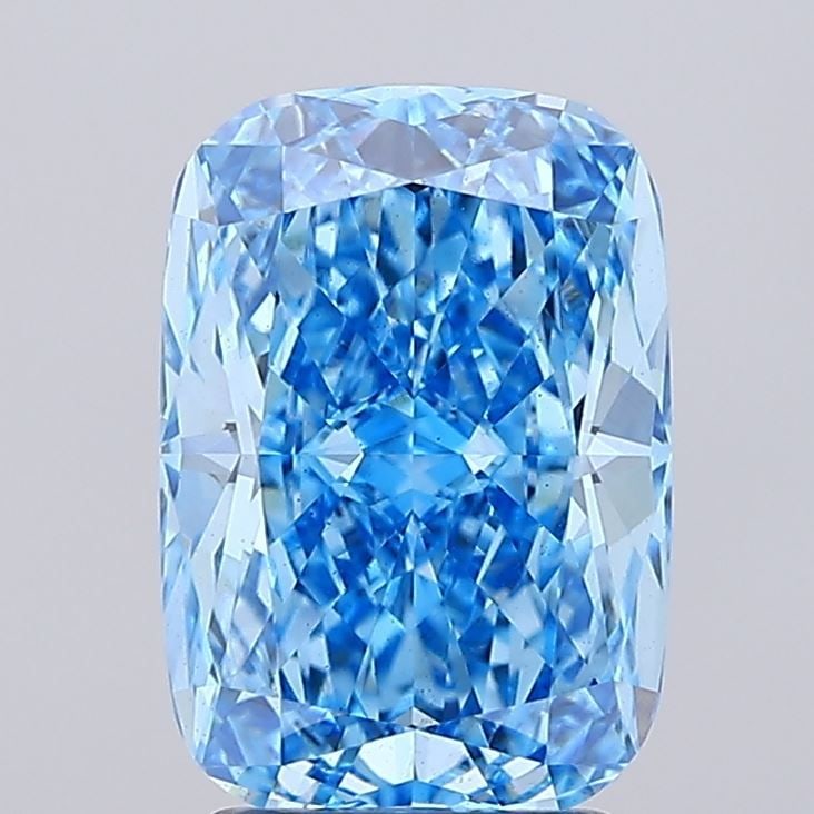 Loose Diamond - CUSHION MODIFIED 3.02ct Fancy Vivid Blue VS2: Loose Diamond - CUSHION MODIFIED 3.02ct Fancy Vivid Blue VS2 Source: This is a real non-mined Diamond that has been grown in a lab Shape: CUSHION MODIFIED Carats: 3.02 Color: Fancy Vivid Blue Certific