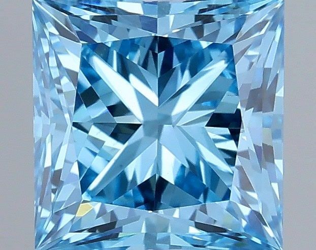 Loose Diamond - PRINCESS 1.01ct Fancy Vivid Blue VVS2: Loose Diamond - PRINCESS 1.01ct Fancy Vivid Blue VVS2 Source: This is a real non-mined Diamond that has been grown in a lab Shape: PRINCESS Carats: 1.01 Color: Fancy Vivid Blue Certification: IGI Vide