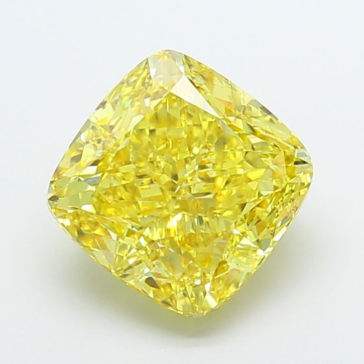 Loose Diamond - CUSHION MODIFIED 6.56ct Fancy Vivid Yellow VS2: Loose Diamond - CUSHION MODIFIED 6.56ct Fancy Vivid Yellow VS2 Source: This is a real non-mined Diamond that has been grown in a lab Shape: CUSHION MODIFIED Carats: 6.56 Color: Fancy Vivid Yellow Cert