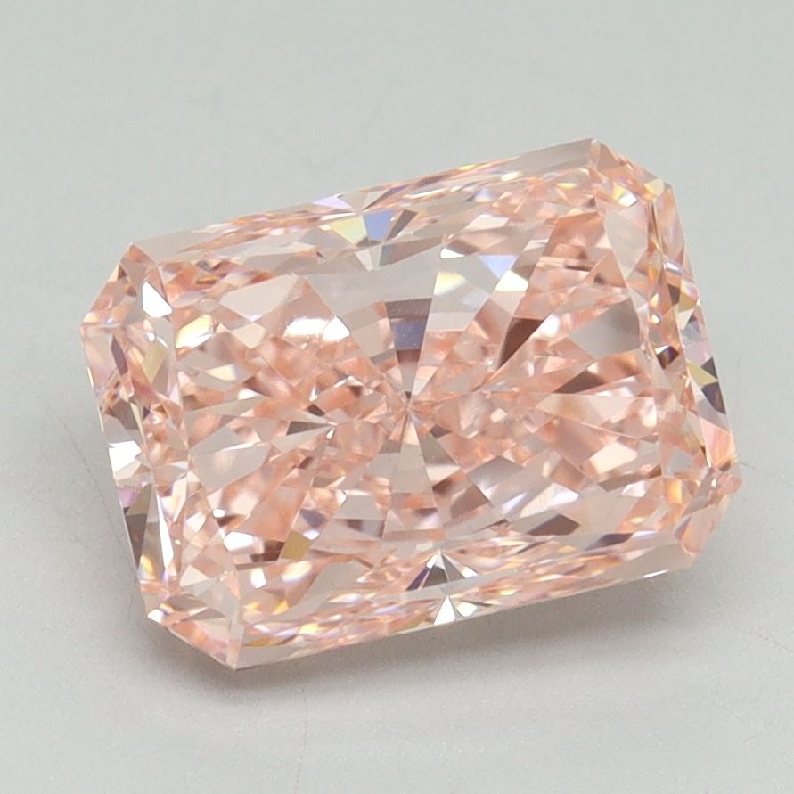 Loose Diamond - RADIANT 3.01ct Fancy Vivid Pink VS1: Loose Diamond - RADIANT 3.01ct Fancy Vivid Pink VS1 Source: This is a real non-mined Diamond that has been grown in a lab Shape: RADIANT Carats: 3.01 Color: Fancy Vivid Pink Certification: IGI Video: