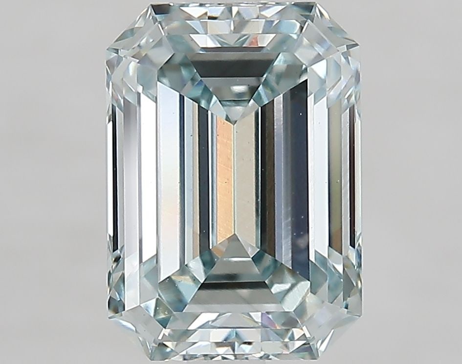 Loose Diamond - EMERALD 3.01ct Fancy Light Blue Green VS1: Loose Diamond - EMERALD 3.01ct Fancy Light Blue Green VS1 Source: This is a real non-mined Diamond that has been grown in a lab Shape: EMERALD Carats: 3.01 Color: Fancy Light Blue Green Certification: