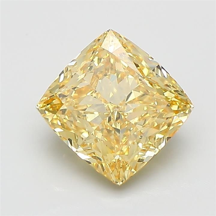 Loose Diamond - CUSHION MODIFIED 2.04ct Fancy Vivid Yellow VVS2: Loose Diamond - CUSHION MODIFIED 2.04ct Fancy Vivid Yellow VVS2 Source: This is a real non-mined Diamond that has been grown in a lab Shape: CUSHION MODIFIED Carats: 2.04 Color: Fancy Vivid Yellow Cer