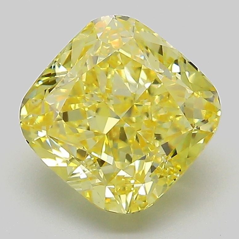 Loose Diamond - CUSHION MODIFIED 3.07ct Fancy Intense Yellow VS1: Loose Diamond - CUSHION MODIFIED 3.07ct Fancy Intense Yellow VS1 Source: This is a real non-mined Diamond that has been grown in a lab Shape: CUSHION MODIFIED Carats: 3.07 Color: Fancy Intense Yellow 