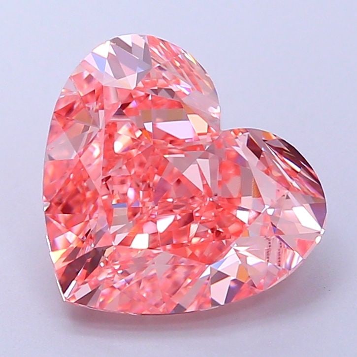 Loose Diamond - HEART 3.5ct Fancy Vivid Pink VVS2: Loose Diamond - HEART 3.5ct Fancy Vivid Pink VVS2 Source: This is a real non-mined Diamond that has been grown in a lab Shape: HEART Carats: 3.5 Color: Fancy Vivid Pink Certification: IGI Video: