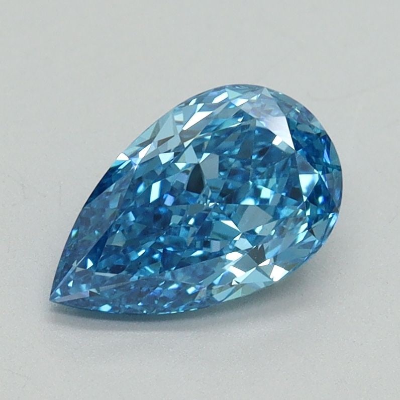 Loose Diamond - PEAR 1.03ct Fancy Vivid Blue VS2: Loose Diamond - PEAR 1.03ct Fancy Vivid Blue VS2 Source: This is a real non-mined Diamond that has been grown in a lab Shape: PEAR Carats: 1.03 Color: Fancy Vivid Blue Certification: IGI Video: