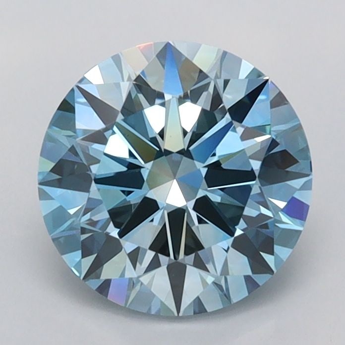 Ideal Loose Diamond - ROUND 1.55ct Fancy Vivid Blue VVS1: Ideal Loose Diamond - ROUND 1.55ct Fancy Vivid Blue VVS1 Source: This is a real non-mined Diamond that has been grown in a lab Shape: ROUND Carats: 1.55 Color: Fancy Vivid Blue Certification: IGI Vide