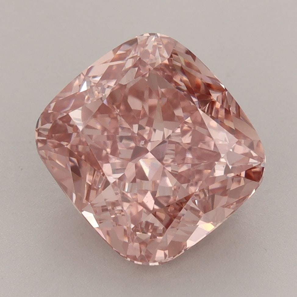Loose Diamond - CUSHION MODIFIED 4.29ct Fancy Vivid Brownish Pink VS1: Loose Diamond - CUSHION MODIFIED 4.29ct Fancy Vivid Brownish Pink VS1 Source: This is a real non-mined Diamond that has been grown in a lab Shape: CUSHION MODIFIED Carats: 4.29 Color: Fancy Vivid Brow