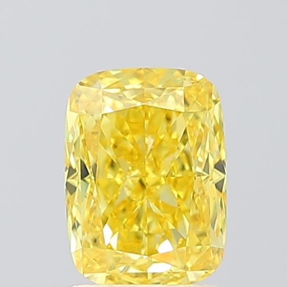 Loose Diamond - CUSHION MODIFIED 1.56ct Fancy Vivid Yellow VS1: Loose Diamond - CUSHION MODIFIED 1.56ct Fancy Vivid Yellow VS1 Source: This is a real non-mined Diamond that has been grown in a lab Shape: CUSHION MODIFIED Carats: 1.56 Color: Fancy Vivid Yellow Cert