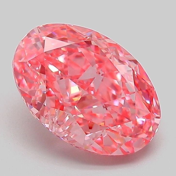 Loose Diamond - OVAL 2.11ct Fancy Vivid Pink VS1: Loose Diamond - OVAL 2.11ct Fancy Vivid Pink VS1 Source: This is a real non-mined Diamond that has been grown in a lab Shape: OVAL Carats: 2.11 Color: Fancy Vivid Pink Certification: IGI Video: