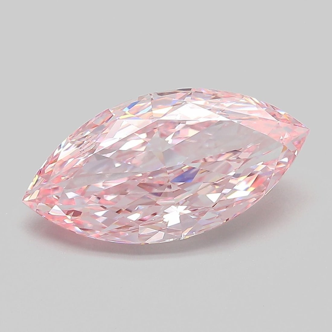 Loose Diamond - MARQUISE 4.08ct Fancy Vivid Pink VVS2: Loose Diamond - MARQUISE 4.08ct Fancy Vivid Pink VVS2 Source: This is a real non-mined Diamond that has been grown in a lab Shape: MARQUISE Carats: 4.08 Color: Fancy Vivid Pink Certification: IGI The 
