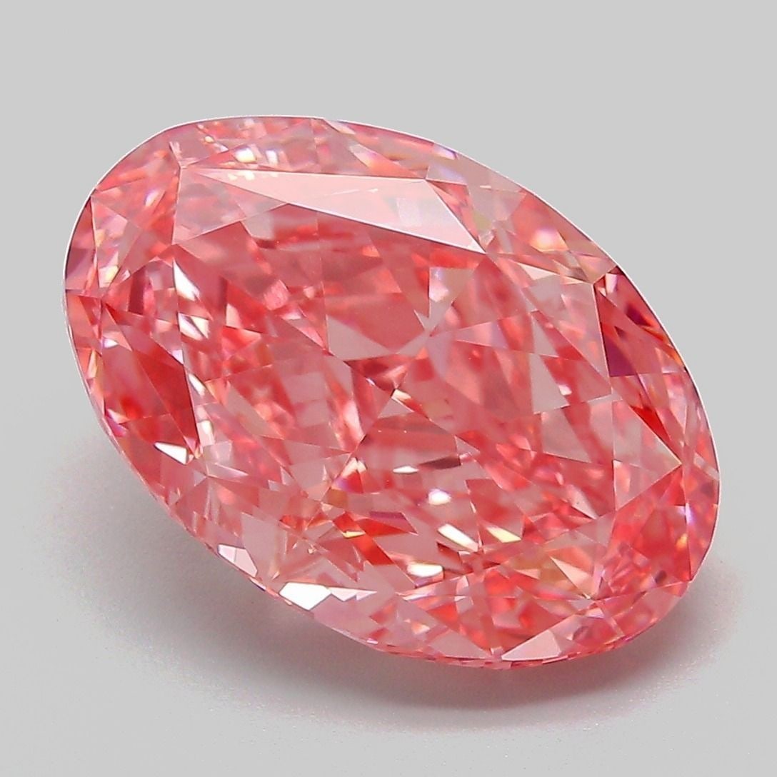 Loose Diamond - OVAL 6.51ct Fancy Vivid Pink VVS2: Loose Diamond - OVAL 6.51ct Fancy Vivid Pink VVS2 Source: This is a real non-mined Diamond that has been grown in a lab Shape: OVAL Carats: 6.51 Color: Fancy Vivid Pink Certification: IGI Video:
