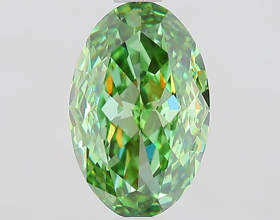Loose Diamond - OVAL 1.75ct Fancy Vivid Green VS1: Loose Diamond - OVAL 1.75ct Fancy Vivid Green VS1 Source: This is a real non-mined Diamond that has been grown in a lab Shape: OVAL Carats: 1.75 Color: Fancy Vivid Green Certification: IGI Video:
