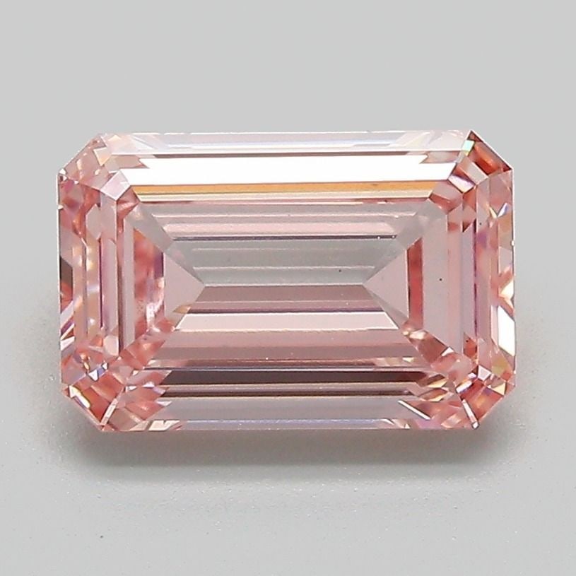 Loose Diamond - EMERALD 2.1ct Fancy Intense Pink VS1: Loose Diamond - EMERALD 2.1ct Fancy Intense Pink VS1 Source: This is a real non-mined Diamond that has been grown in a lab Shape: EMERALD Carats: 2.1 Color: Fancy Intense Pink Certification: IGI Video