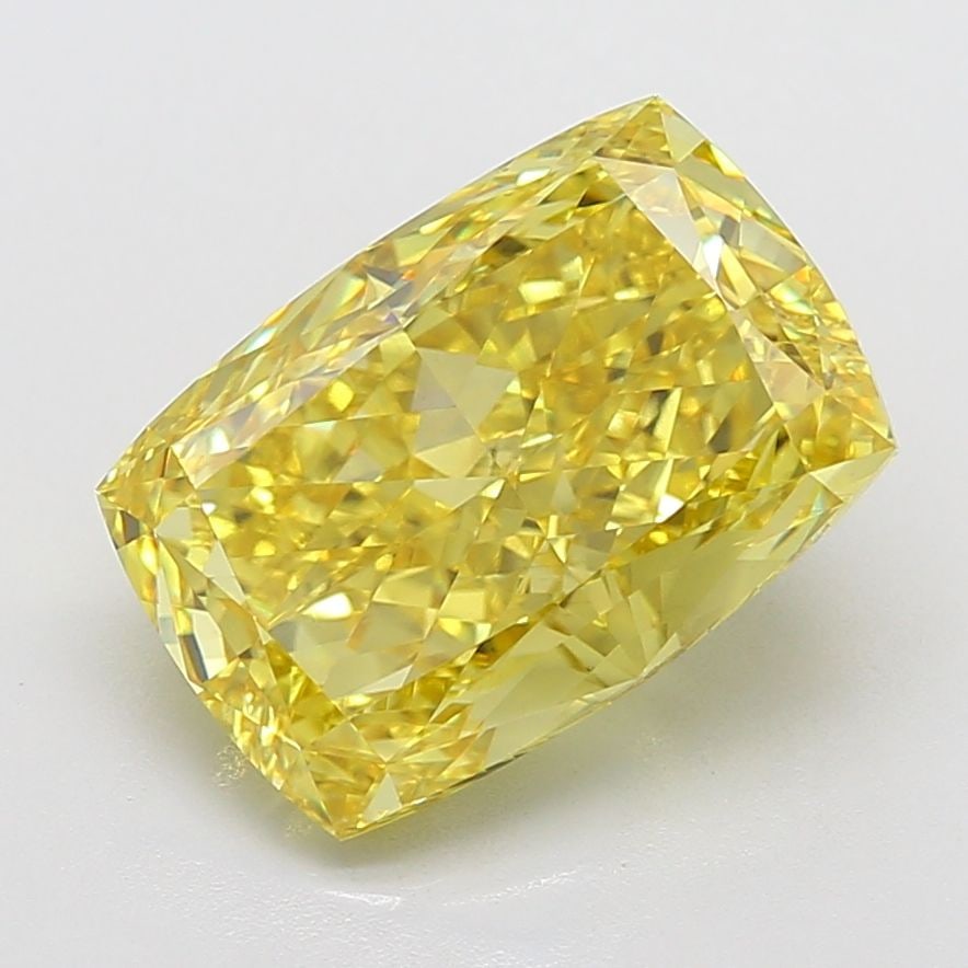 Loose Diamond - CUSHION MODIFIED 8.98ct Fancy Vivid Yellow VS1: Loose Diamond - CUSHION MODIFIED 8.98ct Fancy Vivid Yellow VS1 Source: This is a real non-mined Diamond that has been grown in a lab Shape: CUSHION MODIFIED Carats: 8.98 Color: Fancy Vivid Yellow Cert