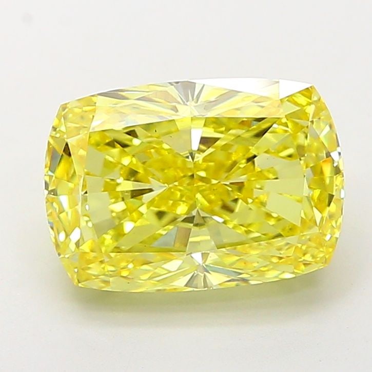 Loose Diamond - CUSHION MODIFIED 5.59ct Fancy Vivid Yellow VS1: Loose Diamond - CUSHION MODIFIED 5.59ct Fancy Vivid Yellow VS1 Source: This is a real non-mined Diamond that has been grown in a lab Shape: CUSHION MODIFIED Carats: 5.59 Color: Fancy Vivid Yellow Cert