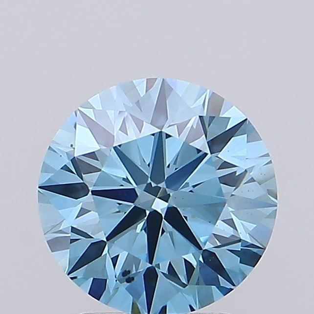 Loose Diamond - ROUND 1.51ct Fancy Vivid Blue SI1: Loose Diamond - ROUND 1.51ct Fancy Vivid Blue SI1 Source: This is a real non-mined Diamond that has been grown in a lab Shape: ROUND Carats: 1.51 Color: Fancy Vivid Blue Certification: IGI Video: