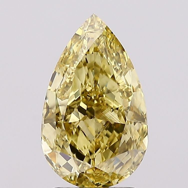 Loose Diamond - PEAR 2.6ct Fancy Vivid Yellow VS2: Loose Diamond - PEAR 2.6ct Fancy Vivid Yellow VS2 Source: This is a real non-mined Diamond that has been grown in a lab Shape: PEAR Carats: 2.6 Color: Fancy Vivid Yellow Certification: IGI Video: