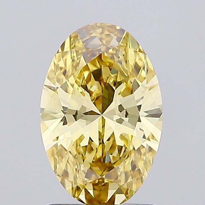 Loose Diamond - OVAL 1.05ct Fancy Intense Yellow VS1: Loose Diamond - OVAL 1.05ct Fancy Intense Yellow VS1 Source: This is a real non-mined Diamond that has been grown in a lab Shape: OVAL Carats: 1.05 Color: Fancy Intense Yellow Certification: IGI Video