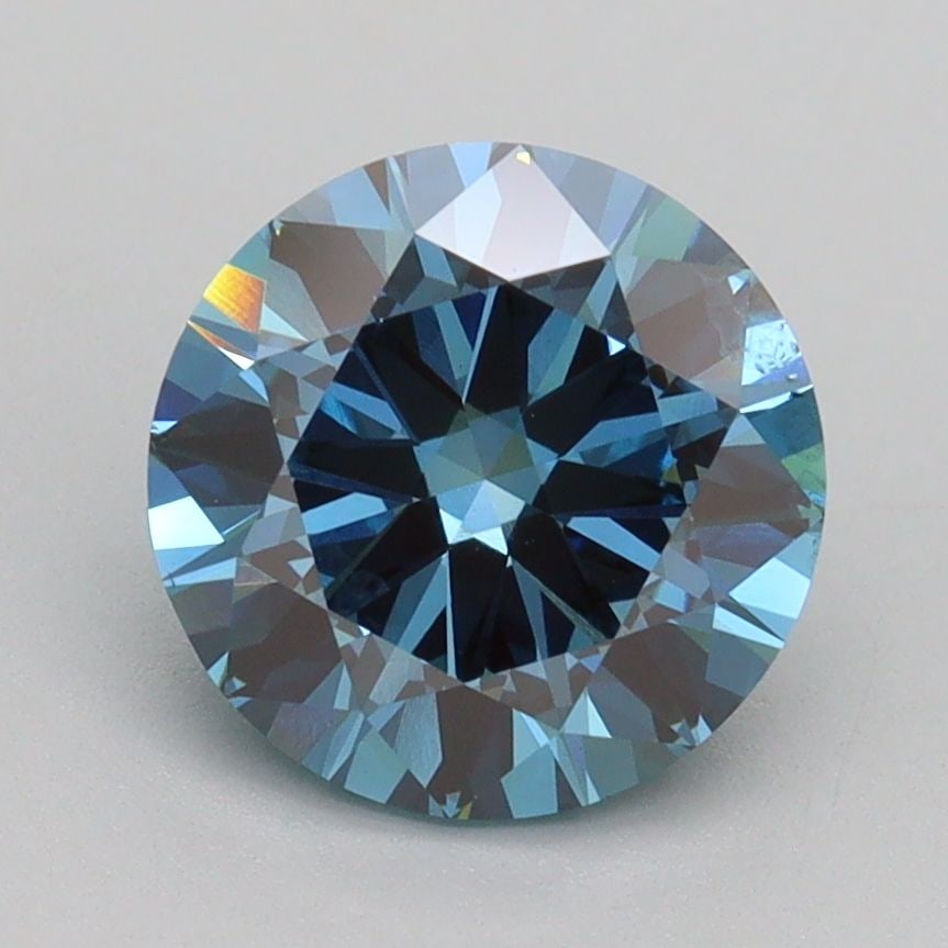 Loose Diamond - ROUND 2.02ct Fancy Vivid Blue SI1: Loose Diamond - ROUND 2.02ct Fancy Vivid Blue SI1 Source: This is a real non-mined Diamond that has been grown in a lab Shape: ROUND Carats: 2.02 Color: Fancy Vivid Blue Certification: IGI Video: