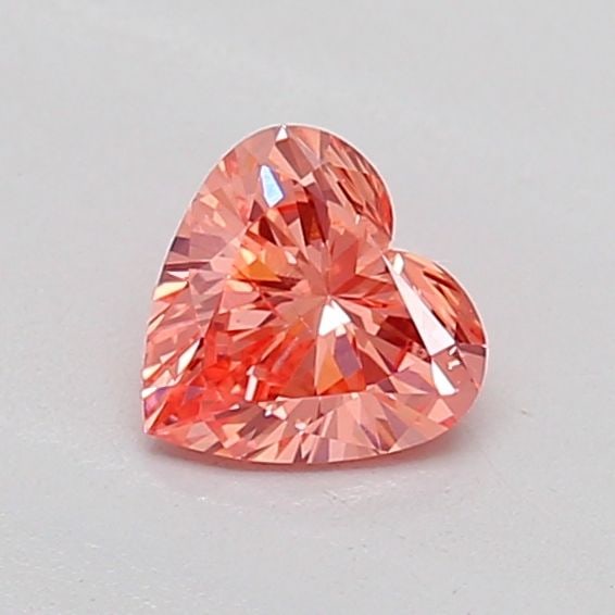 Loose Diamond - HEART 0.26ct Fancy Vivid Orangey Pink SI1: Loose Diamond - HEART 0.26ct Fancy Vivid Orangey Pink SI1 Source: This is a real non-mined Diamond that has been grown in a lab Shape: HEART Carats: 0.26 Color: Fancy Vivid Orangey Pink Certification: