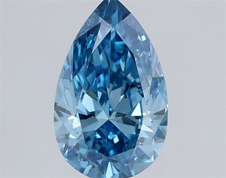 Loose Diamond - PEAR 0.51ct Fancy Vivid Blue VS1: Loose Diamond - PEAR 0.51ct Fancy Vivid Blue VS1 Source: This is a real non-mined Diamond that has been grown in a lab Shape: PEAR Carats: 0.51 Color: Fancy Vivid Blue Certification: IGI Video: