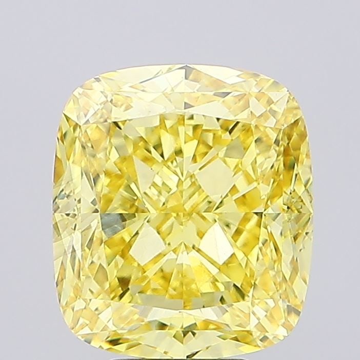 Loose Diamond - CUSHION MODIFIED 8.1ct Fancy Vivid Yellow VS2: Loose Diamond - CUSHION MODIFIED 8.1ct Fancy Vivid Yellow VS2 Source: This is a real non-mined Diamond that has been grown in a lab Shape: CUSHION MODIFIED Carats: 8.1 Color: Fancy Vivid Yellow Certif