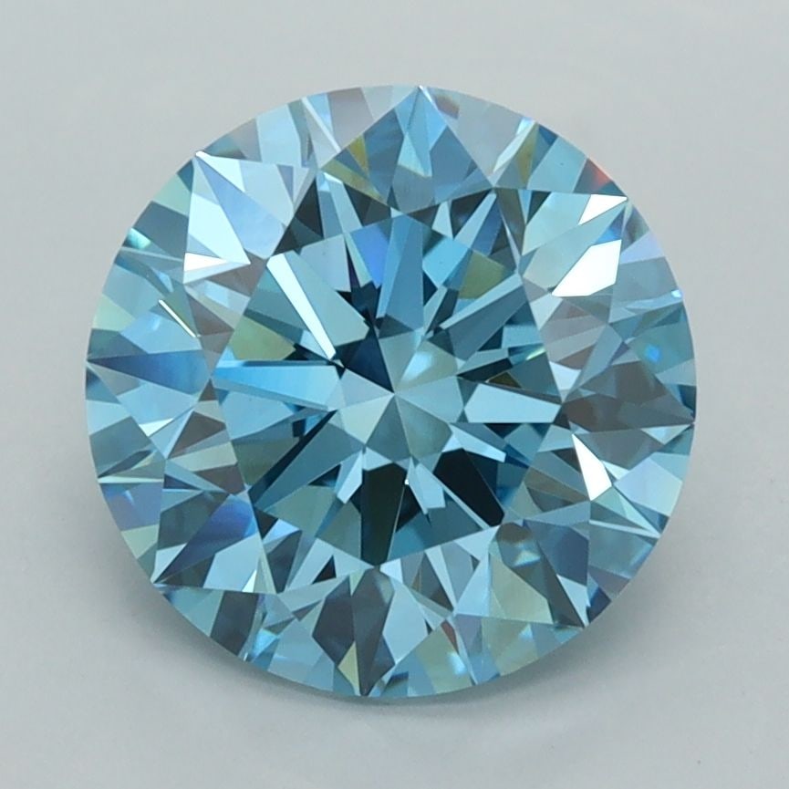 Ideal Loose Diamond - ROUND 3.06ct Fancy Vivid Blue VVS2: Ideal Loose Diamond - ROUND 3.06ct Fancy Vivid Blue VVS2 Source: This is a real non-mined Diamond that has been grown in a lab Shape: ROUND Carats: 3.06 Color: Fancy Vivid Blue Certification: IGI Vide