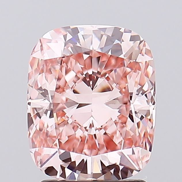 Loose Diamond - CUSHION MODIFIED 2.01ct Fancy Intense Pink VVS2: Loose Diamond - CUSHION MODIFIED 2.01ct Fancy Intense Pink VVS2 Source: This is a real non-mined Diamond that has been grown in a lab Shape: CUSHION MODIFIED Carats: 2.01 Color: Fancy Intense Pink Cer