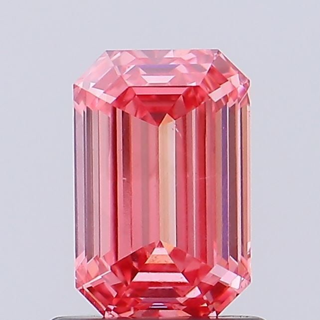 Loose Diamond - EMERALD 1.0ct Fancy Intense Pink VS1: Loose Diamond - EMERALD 1.0ct Fancy Intense Pink VS1 Source: This is a real non-mined Diamond that has been grown in a lab Shape: EMERALD Carats: 1.0 Color: Fancy Intense Pink Certification: NONE Vide