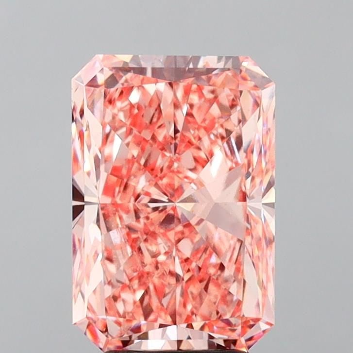 Loose Diamond - RADIANT 5.01ct Fancy Vivid Pink SI1: Loose Diamond - RADIANT 5.01ct Fancy Vivid Pink SI1 Source: This is a real non-mined Diamond that has been grown in a lab Shape: RADIANT Carats: 5.01 Color: Fancy Vivid Pink Certification: IGI Video:
