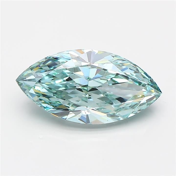 Loose Diamond - MARQUISE 3.2ct Fancy Intense Blue Green VVS2: Loose Diamond - MARQUISE 3.2ct Fancy Intense Blue Green VVS2 Source: This is a real non-mined Diamond that has been grown in a lab Shape: MARQUISE Carats: 3.2 Color: Fancy Intense Blue Green Certifica