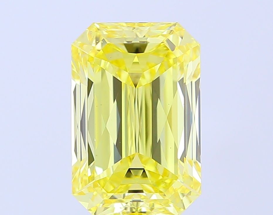 Loose Diamond - RADIANT 5.01ct Fancy Intense Yellow VS1: Loose Diamond - RADIANT 5.01ct Fancy Intense Yellow VS1 Source: This is a real non-mined Diamond that has been grown in a lab Shape: RADIANT Carats: 5.01 Color: Fancy Intense Yellow Certification: IGI