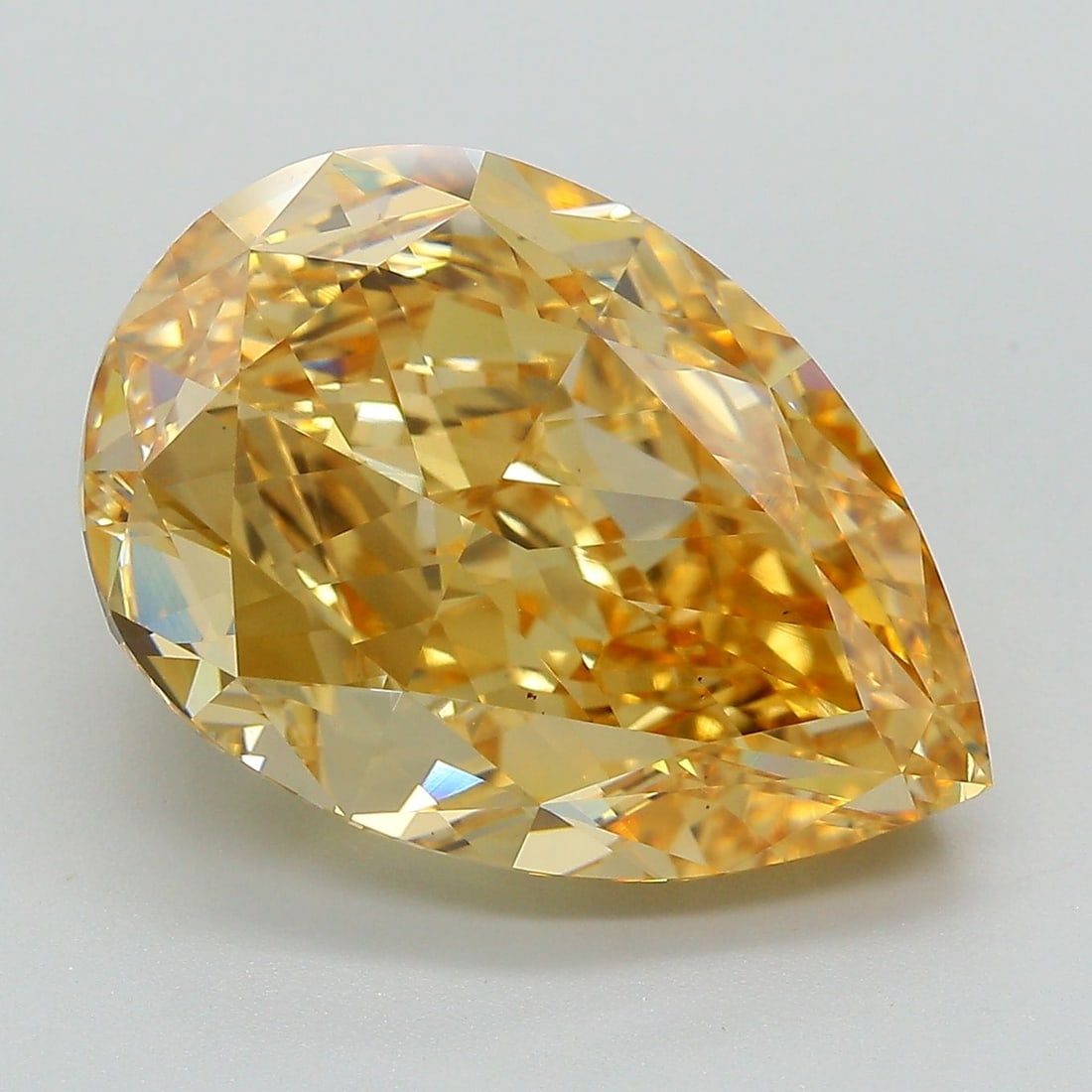 Loose Diamond - PEAR 11.69ct Fancy Intense Yellow VS1: Loose Diamond - PEAR 11.69ct Fancy Intense Yellow VS1 Source: This is a real non-mined Diamond that has been grown in a lab Shape: PEAR Carats: 11.69 Color: Fancy Intense Yellow Certification: IGI Vid