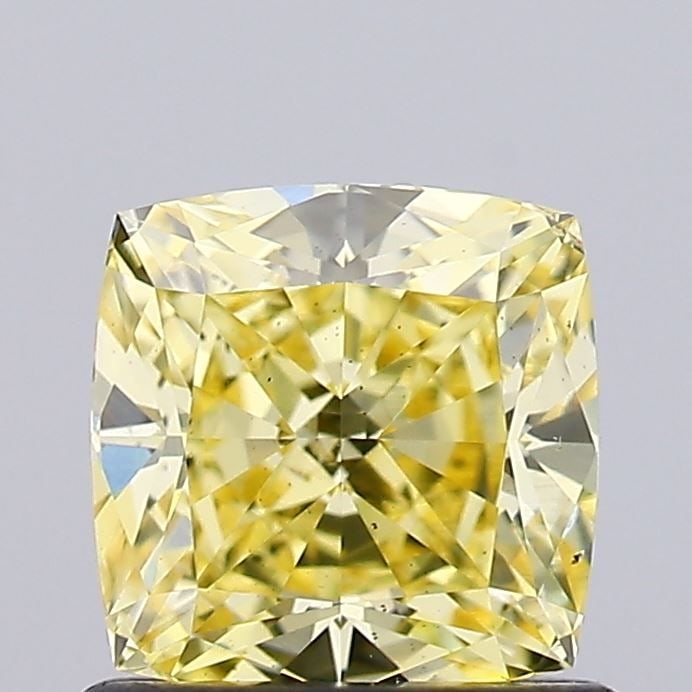Loose Diamond - CUSHION MODIFIED 1.01ct Fancy Intense Yellow SI1: Loose Diamond - CUSHION MODIFIED 1.01ct Fancy Intense Yellow SI1 Source: This is a real non-mined Diamond that has been grown in a lab Shape: CUSHION MODIFIED Carats: 1.01 Color: Fancy Intense Yellow 