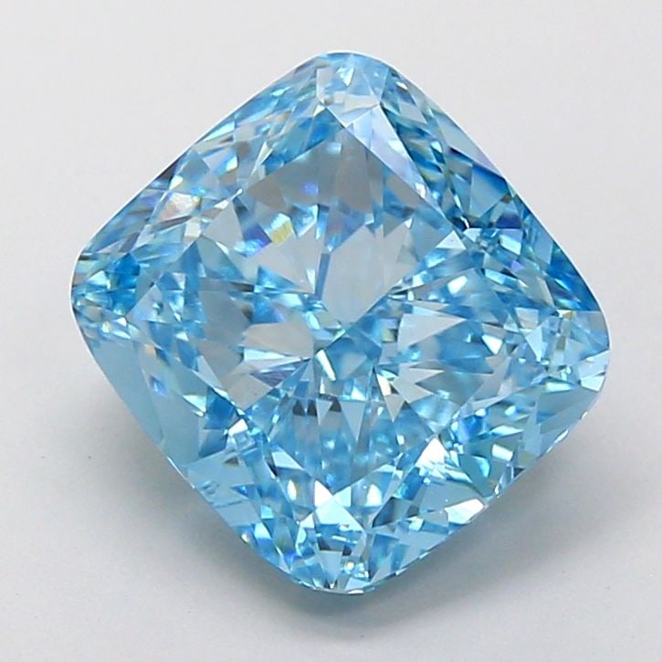Loose Diamond - CUSHION MODIFIED 5.03ct Fancy Vivid Blue VVS2: Loose Diamond - CUSHION MODIFIED 5.03ct Fancy Vivid Blue VVS2 Source: This is a real non-mined Diamond that has been grown in a lab Shape: CUSHION MODIFIED Carats: 5.03 Color: Fancy Vivid Blue Certifi