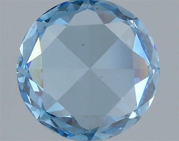 Loose Diamond - ROSE 2.16ct Fancy Vivid Blue VS2: Loose Diamond - ROSE 2.16ct Fancy Vivid Blue VS2 Source: This is a real non-mined Diamond that has been grown in a lab Shape: ROSE Carats: 2.16 Color: Fancy Vivid Blue Certification: IGI Video: