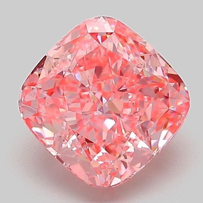 Loose Diamond - CUSHION MODIFIED 2.01ct Fancy Vivid Pink VS1: Loose Diamond - CUSHION MODIFIED 2.01ct Fancy Vivid Pink VS1 Source: This is a real non-mined Diamond that has been grown in a lab Shape: CUSHION MODIFIED Carats: 2.01 Color: Fancy Vivid Pink Certific